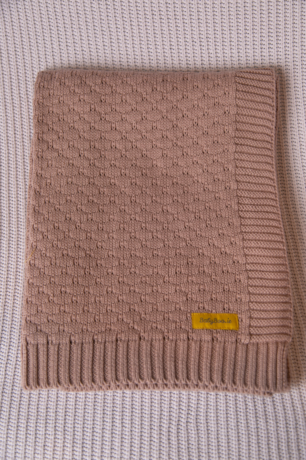 Stone organic cotton honeycomb style BlankieBoo