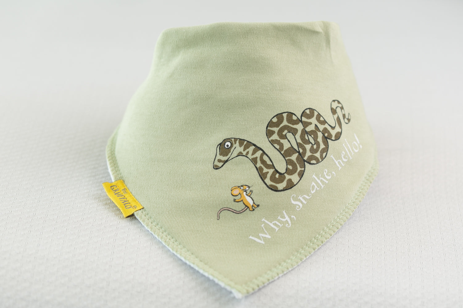 Why, Snake, hello! Organic cotton DribbleBoo bandana bib