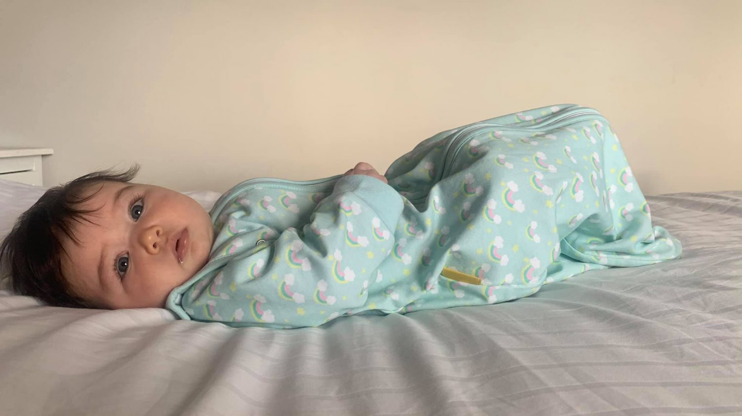 Painted rainbows organic cotton SnuggleBoo sleeping bag (2.5 tog)