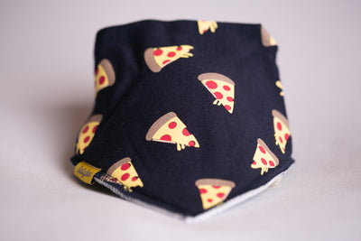 Pizza monster organic cotton DribbleBoo bandana bib