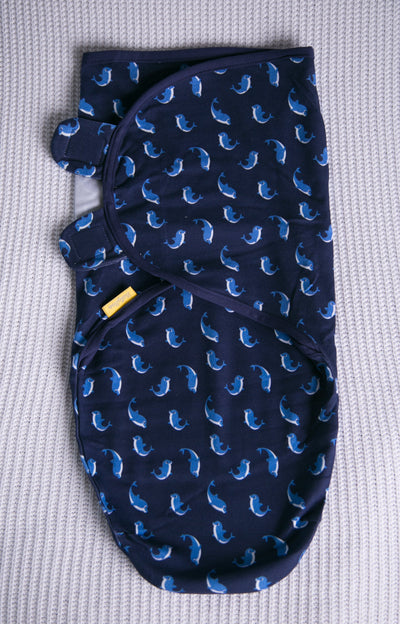 Dolphins organic cotton SwaddleBoo