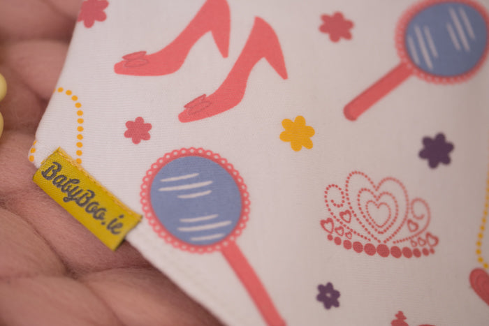 Little miss princess organic cotton DribbleBoo bandana bib