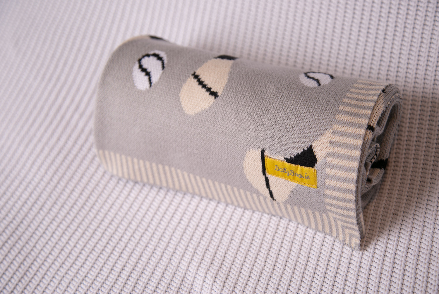 Grey organic cotton GAA mad BlankieBoo