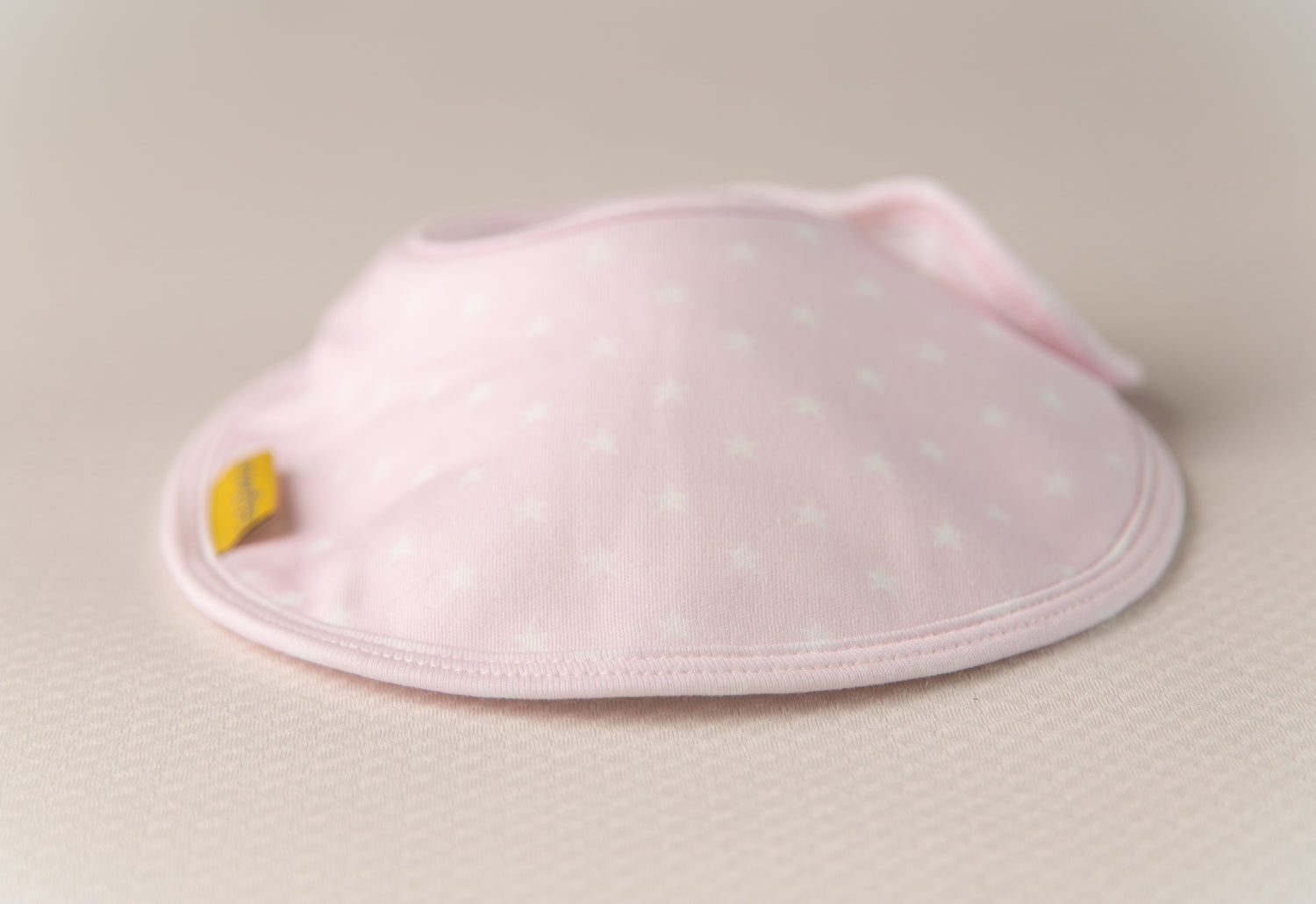 Light pink stars organic cotton LittleBoo baby bib