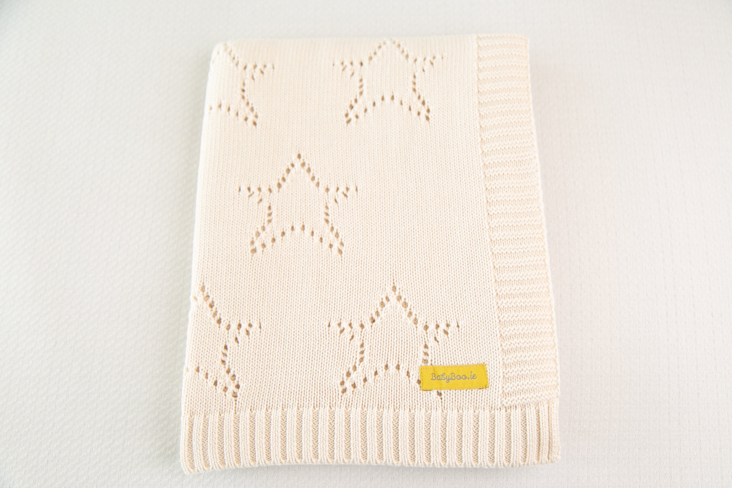 Cream organic cotton star style BlankieBoo