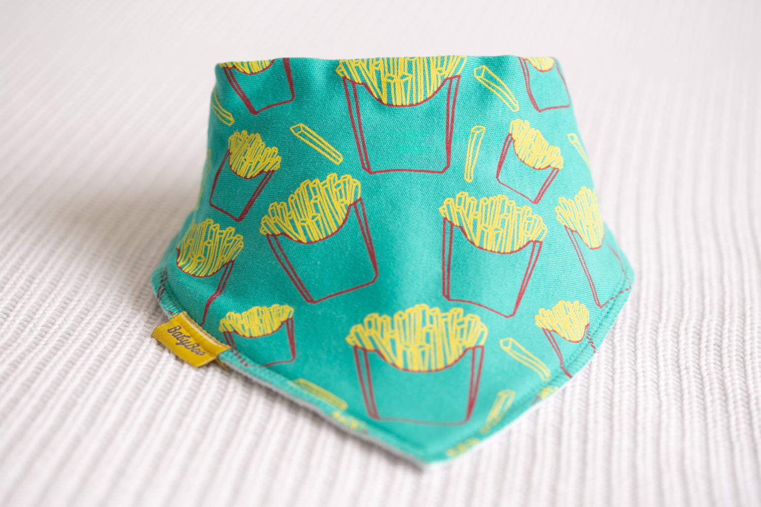 Fries please organic cotton bandana bib