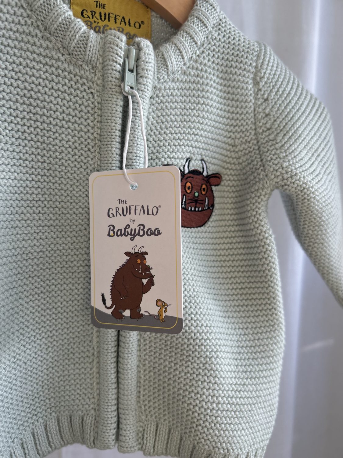 Mint The Gruffalo Organic Cotton Zipped Cardigan