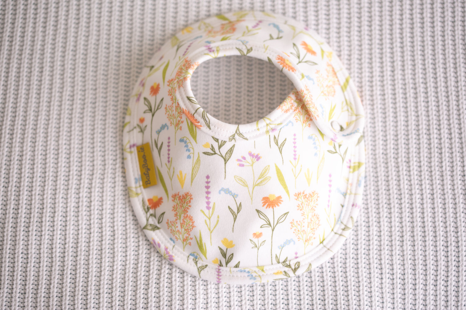 Wildflowers organic cotton LittleBoo baby bib
