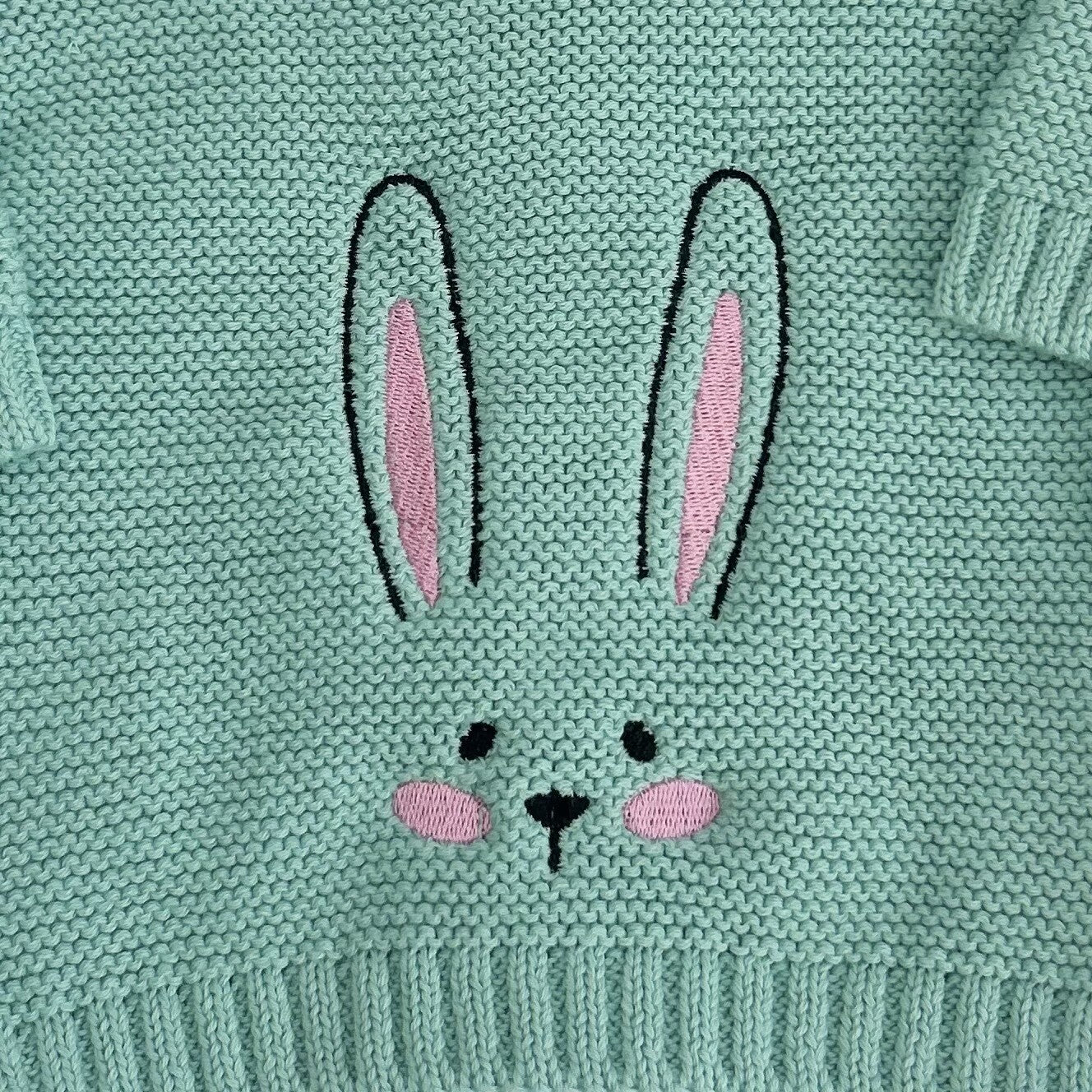 Cute Bunny Organic Cotton Zipped Cardigan