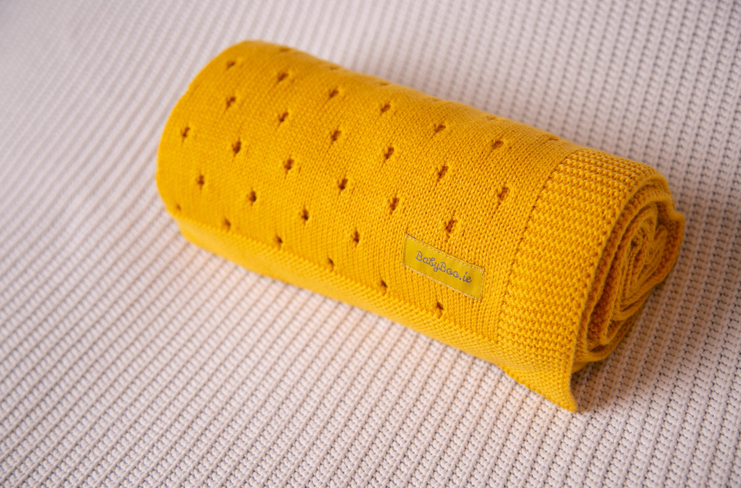 Organic cotton turmeric cellular BlankieBoo