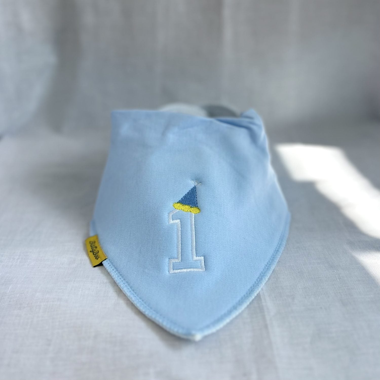 First birthday party organic cotton Dribbleboo bandana bib