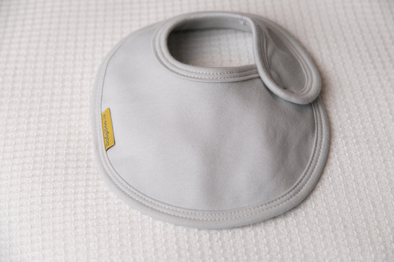 Just grey organic cotton LittleBoo baby bib