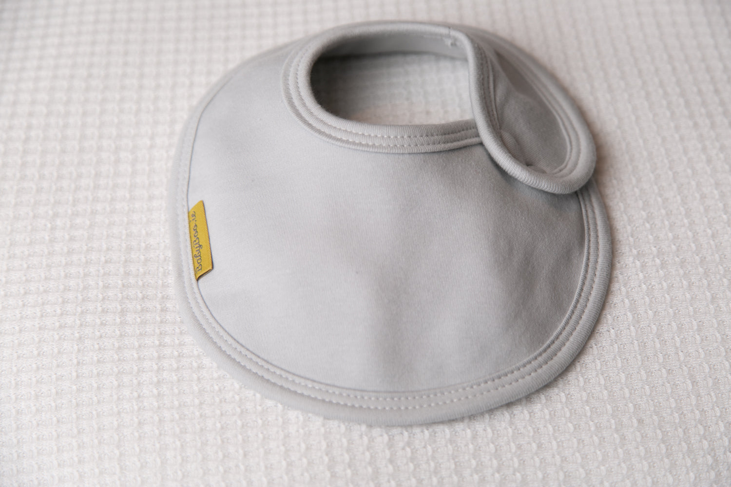Personalised Grey organic cotton LittleBoo baby bib