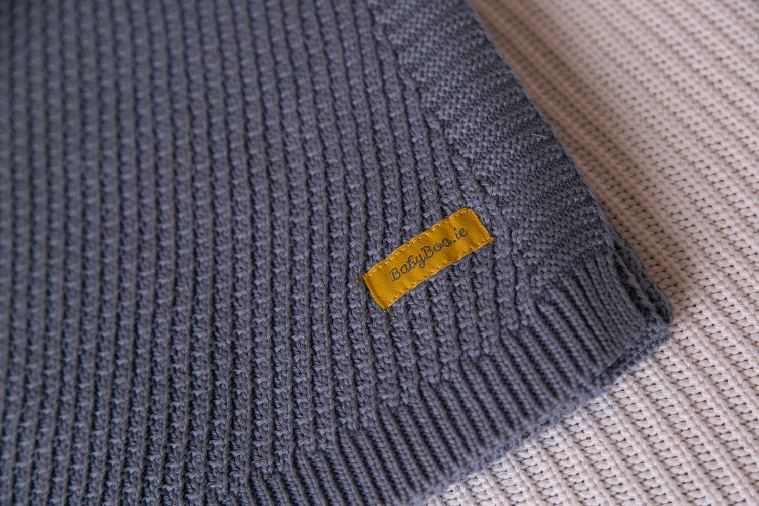 Blue organic cotton waffle style BlankieBoo