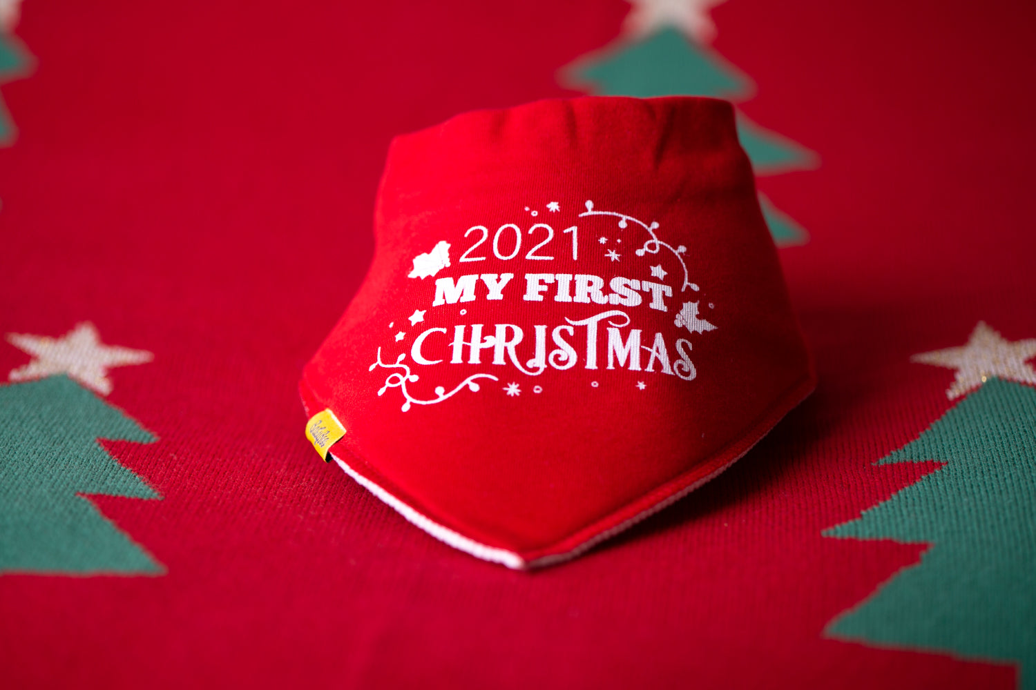 2021 First Christmas organic cotton bandana bib