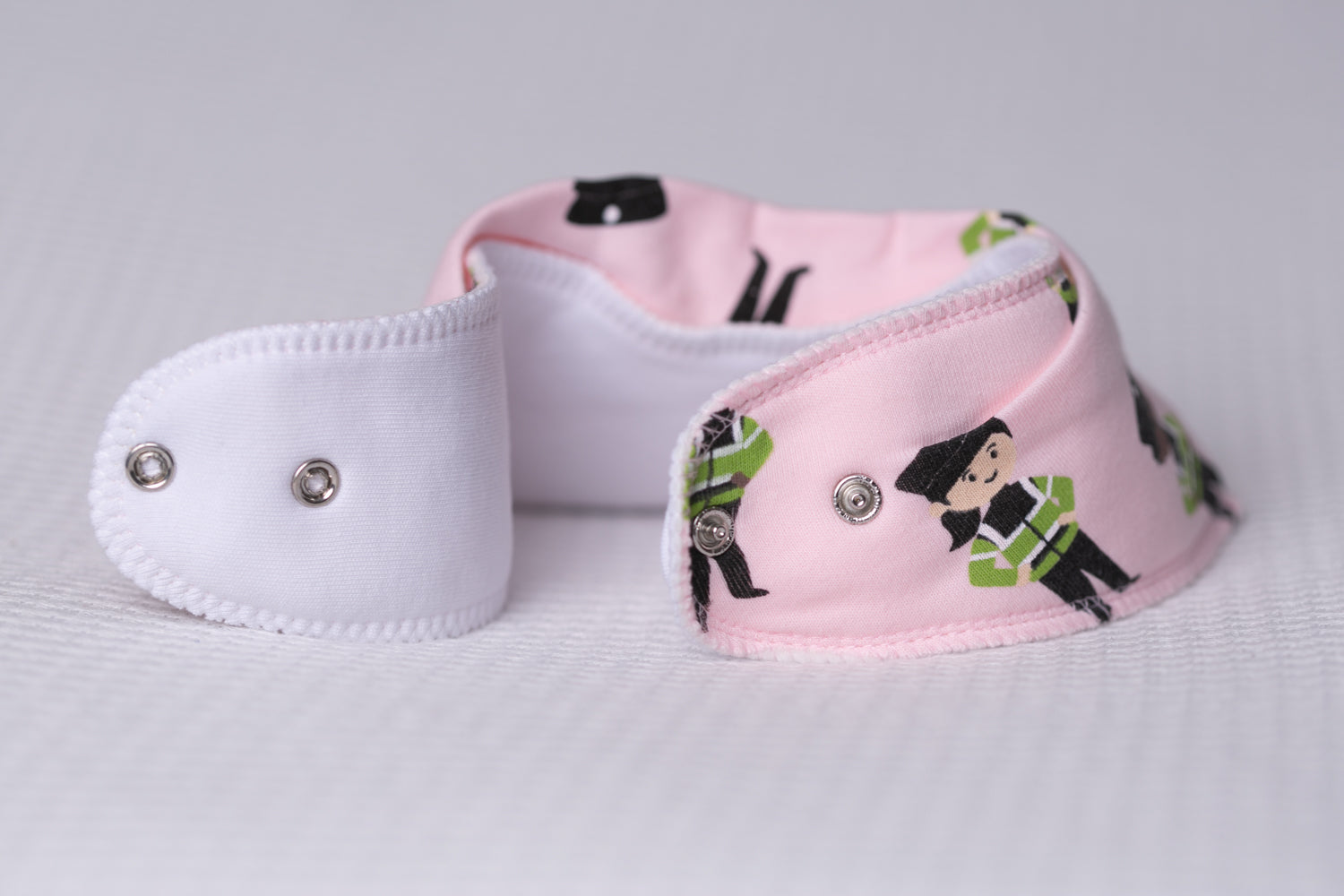 Baby pink future Garda organic cotton DribbleBoo bandana bib