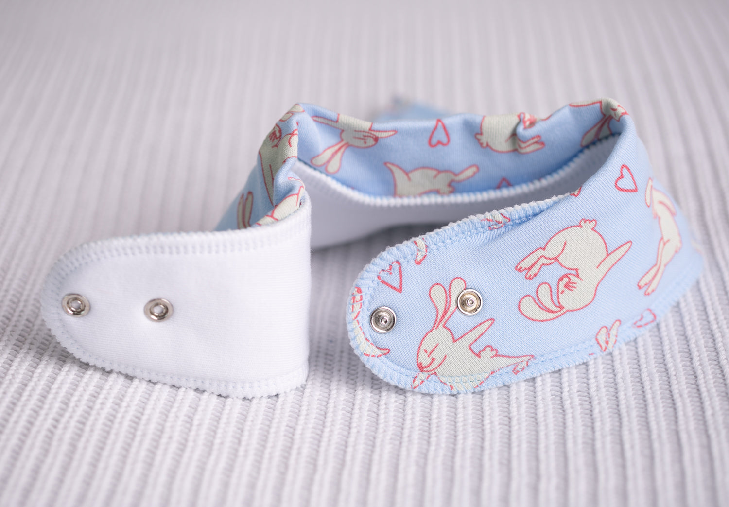 Yoga bunnies organic cotton DribbleBoo bandana bib