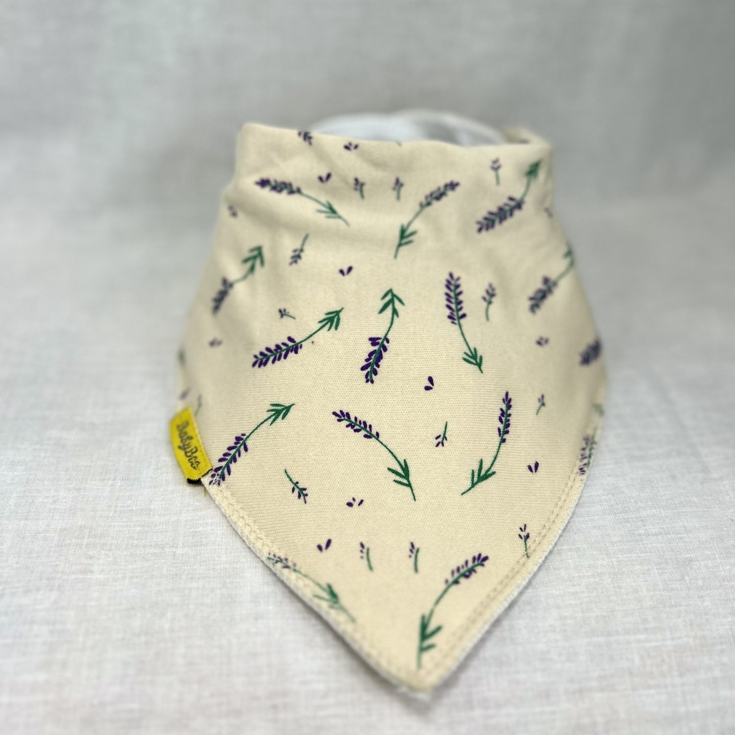 Lavender organic cotton DribbleBoo bandana bib