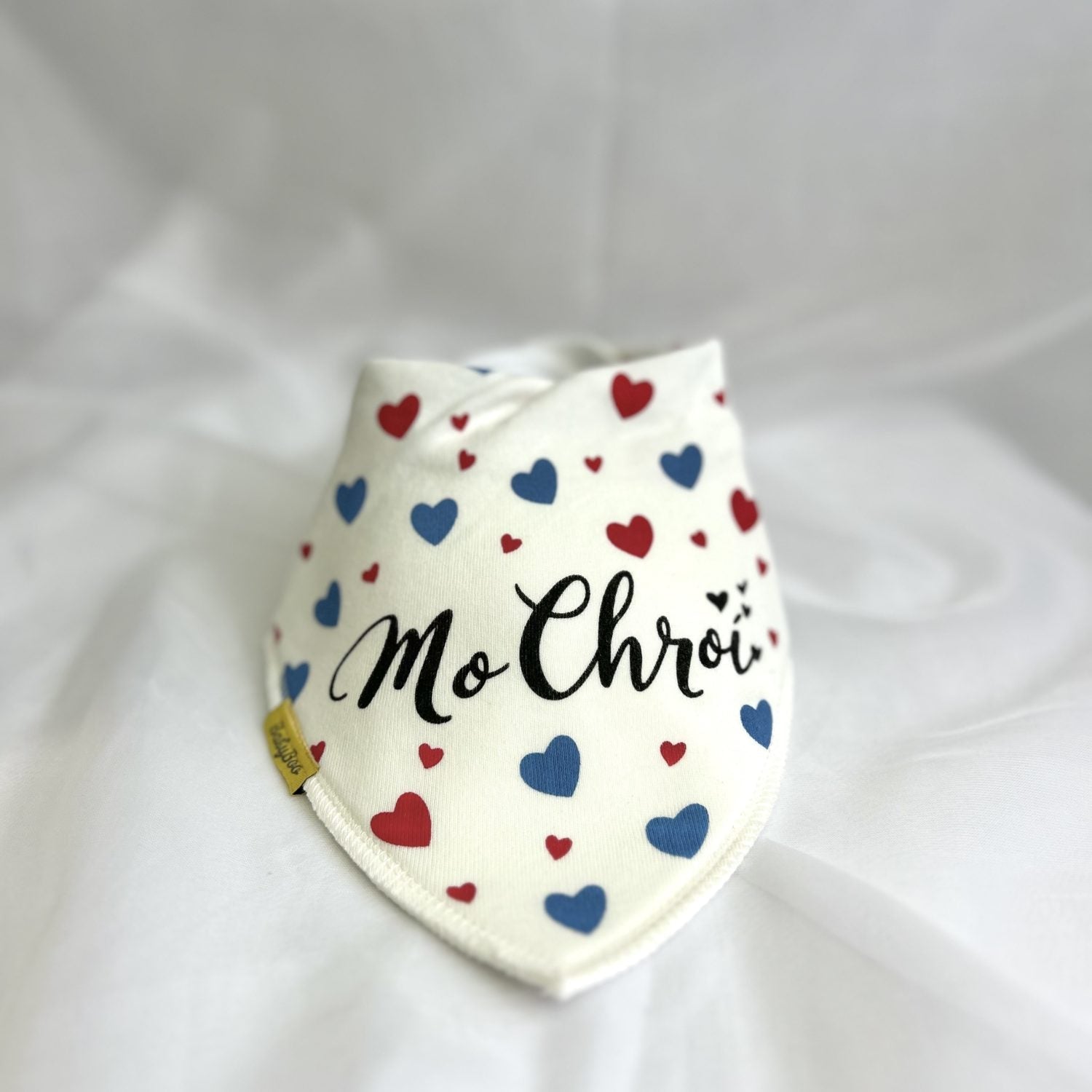 Cream Mo Chroí Organic Cotton DribbleBoo Bandana bib