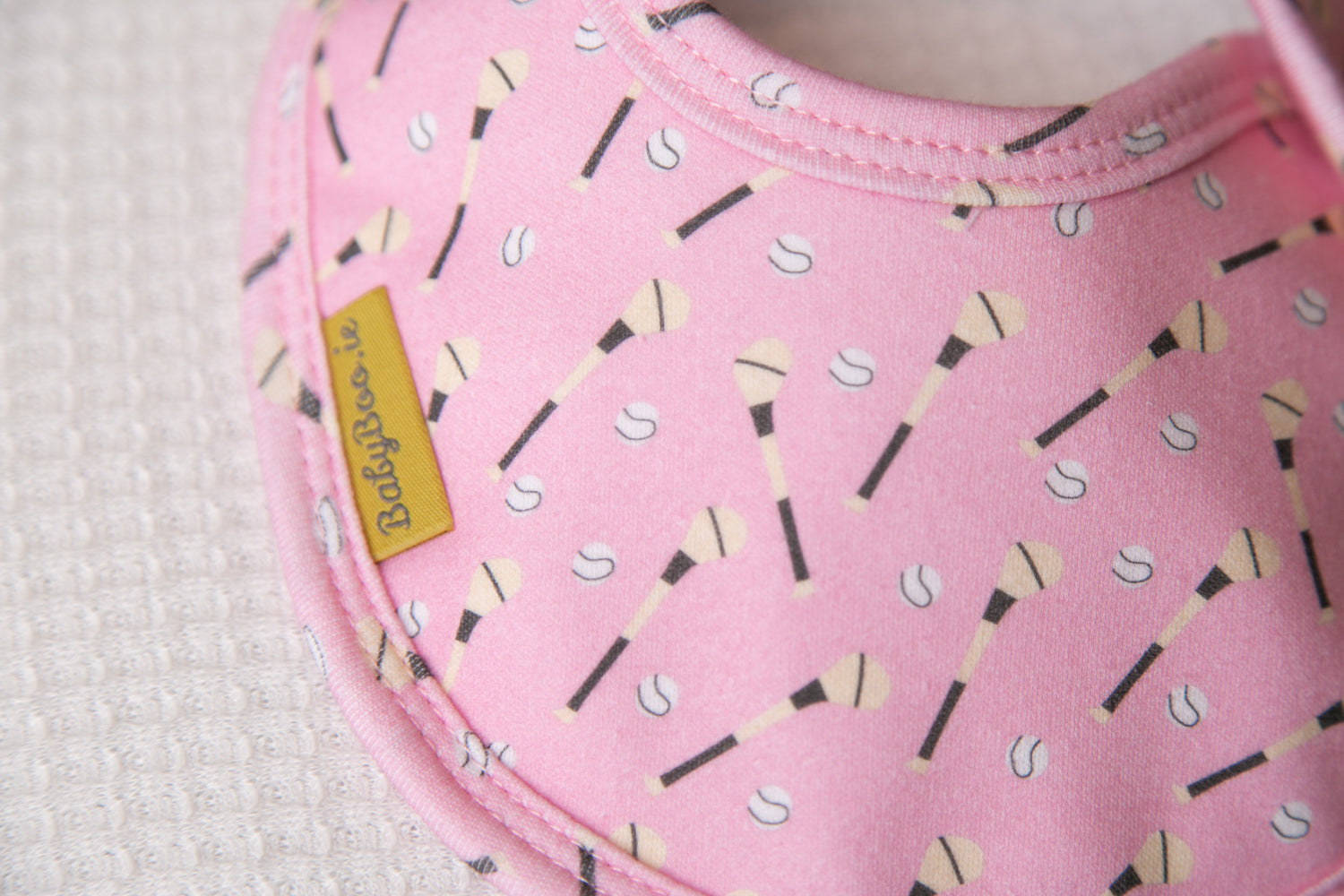 Pink GAA organic cotton LittleBoo baby bib