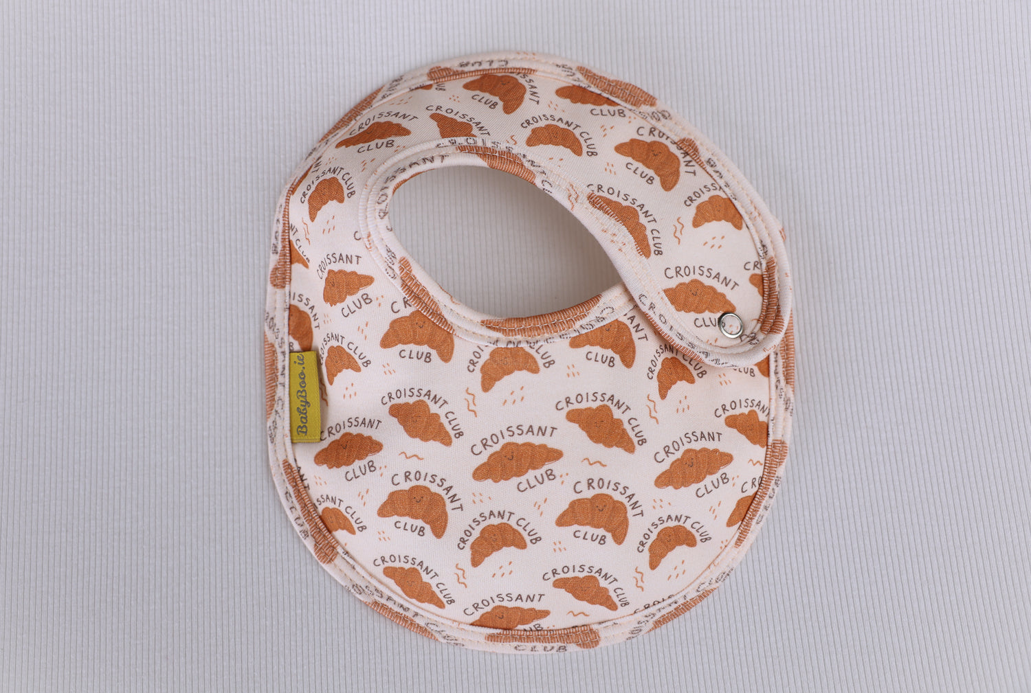 Croissant Club organic cotton LittleBoo baby bib