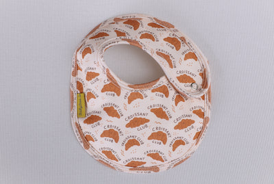 Croissant Club organic cotton LittleBoo baby bib