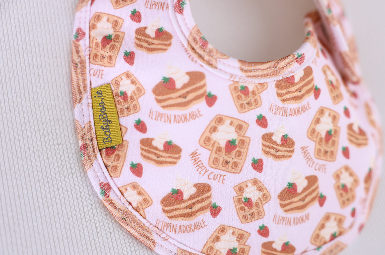 Pink Stack organic cotton LittleBoo baby bib