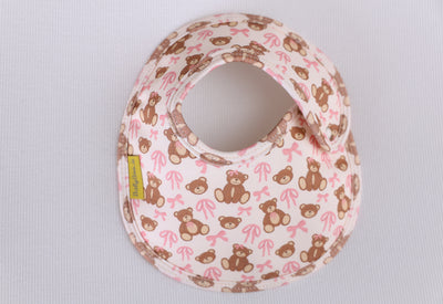 Bow and bear organic cotton LittleBoo baby bib