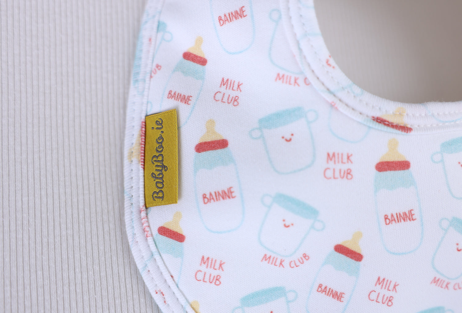 Milk monster organic cotton LittleBoo baby bib