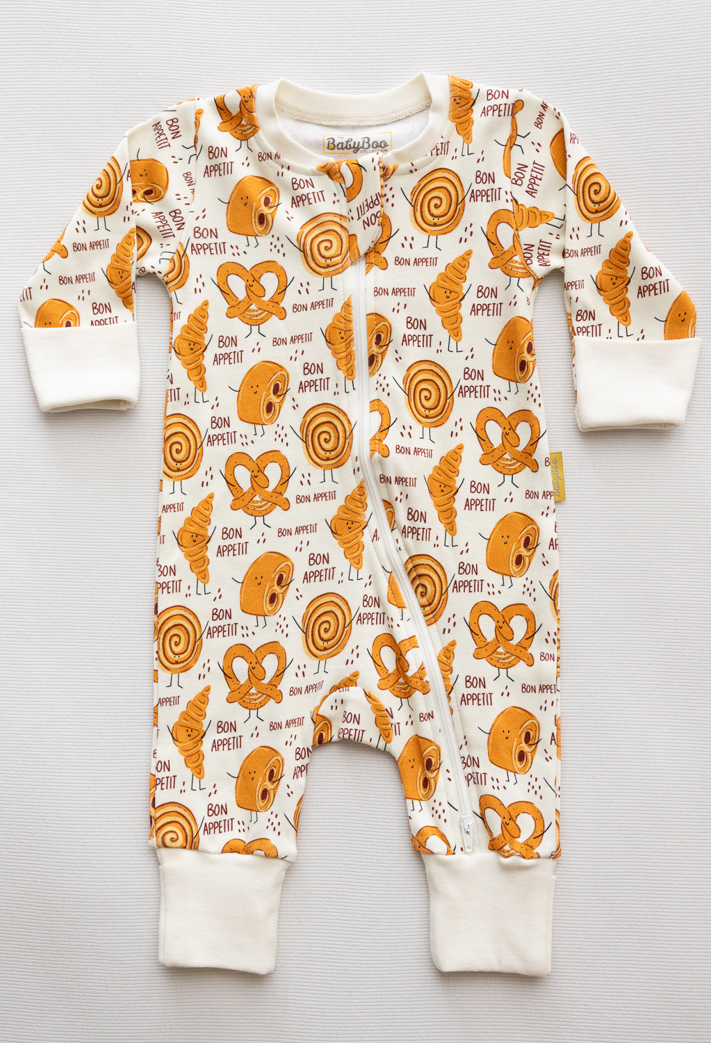 Pastry Club organic cotton ZippyBoo suit
