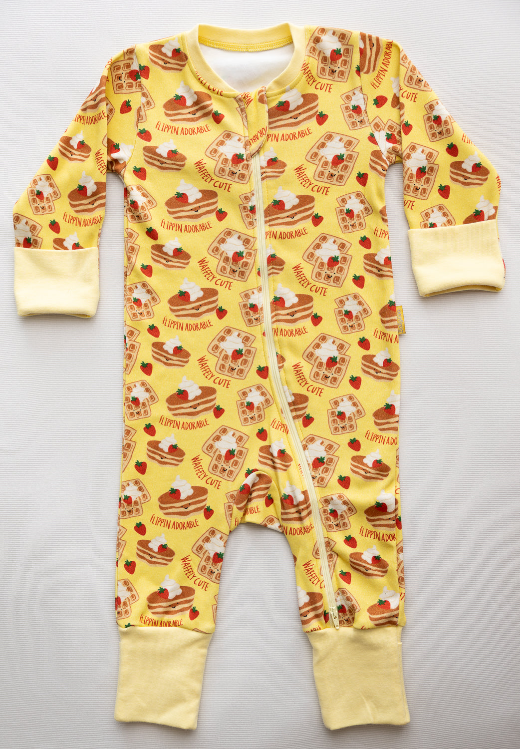 Waffle Club organic cotton ZippyBoo suit