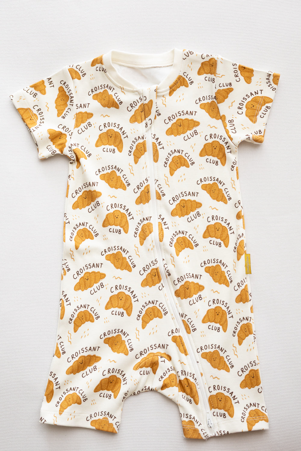 Croissant Club organic cotton ShortieBoo suit