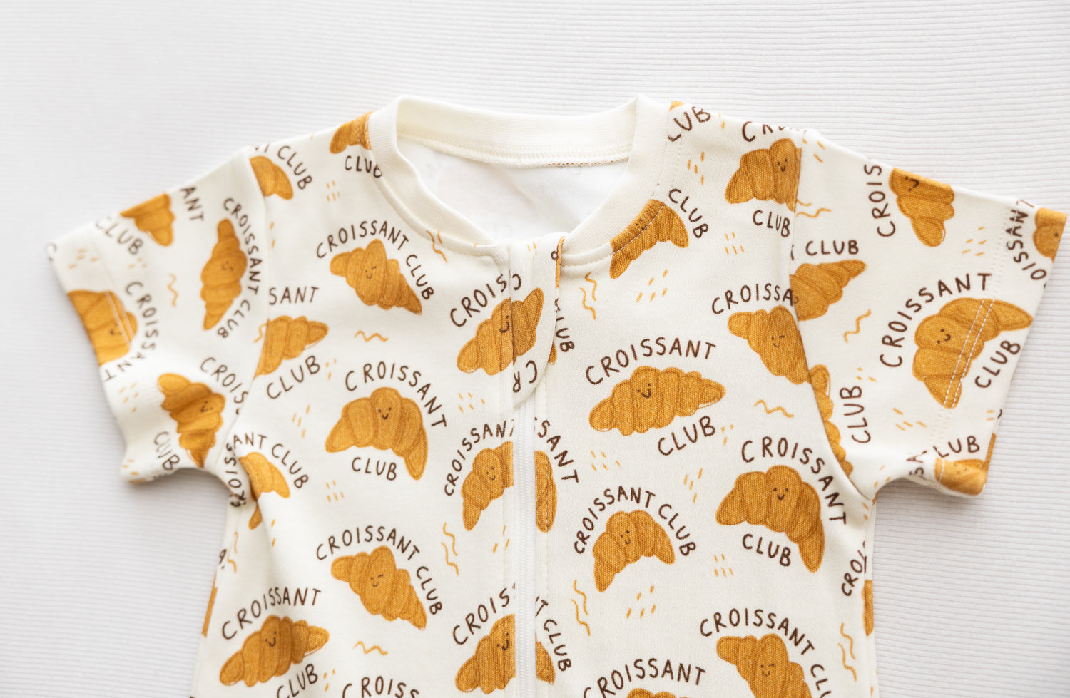 Croissant Club organic cotton ShortieBoo suit