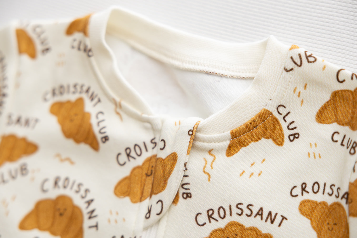 Croissant Club organic cotton ShortieBoo suit
