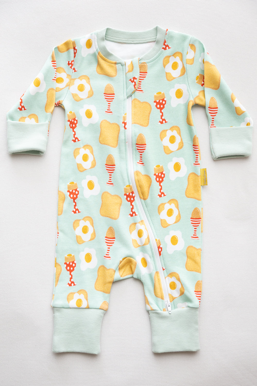Dippy Eggs organic cotton ZippyBoo suit