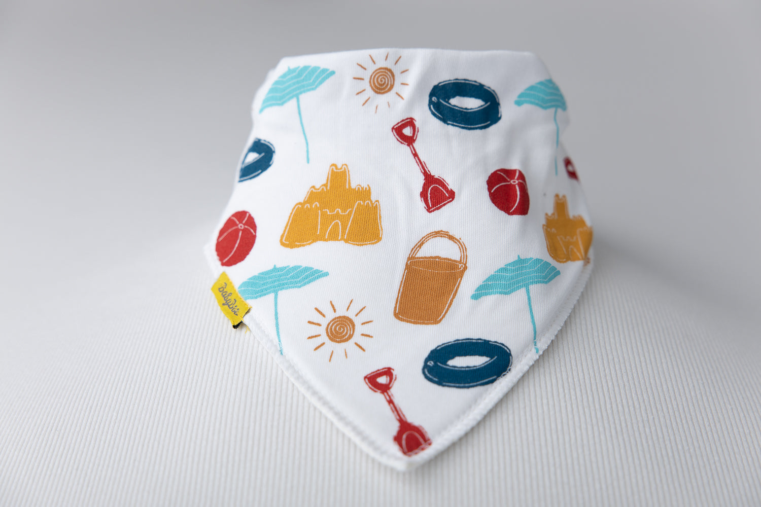 Sandy toes organic cotton DribbleBoo bandana bib