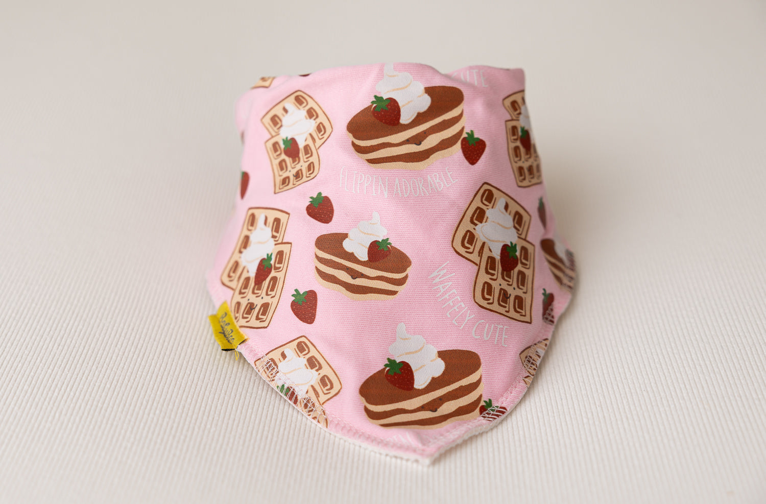 Pink Pancake Club organic cotton DribbleBoo bandana bib
