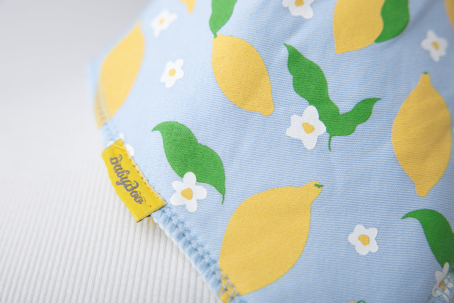 Tangy Lemons Organic Cotton DribbleBoo Bandana bib