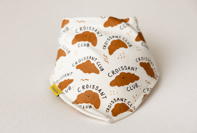 Croissant Club organic cotton DribbleBoo bandana bib