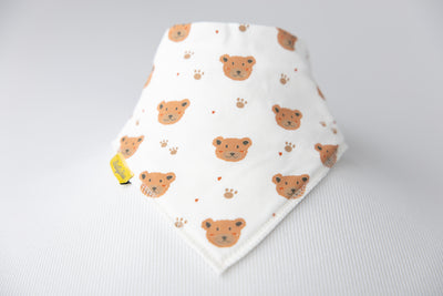 Lovely Teddy Bears Organic Cotton DribbleBoo Bandana bib