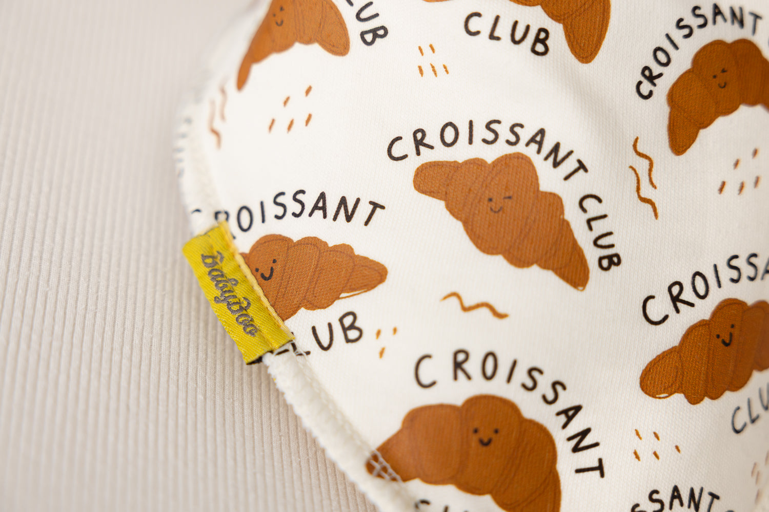 Croissant Club organic cotton DribbleBoo bandana bib