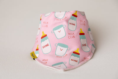 Pink Bainne Club organic cotton DribbleBoo bandana bib