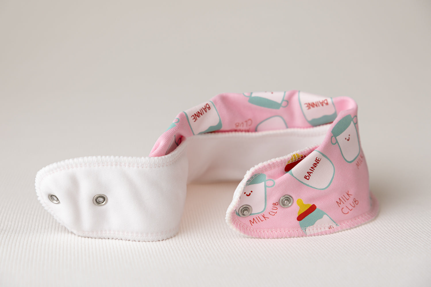 Pink Bainne Club organic cotton DribbleBoo bandana bib