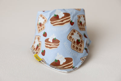Blue Pancake Club organic cotton DribbleBoo bandana bib