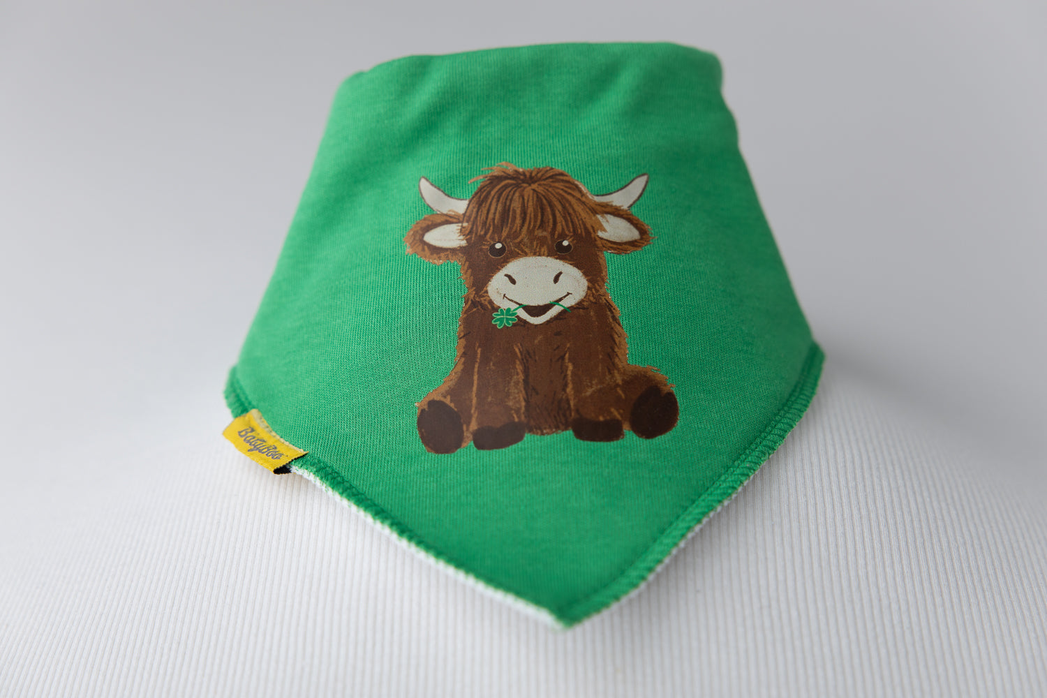Highland Cow organic cotton DribbleBoo bandana bib