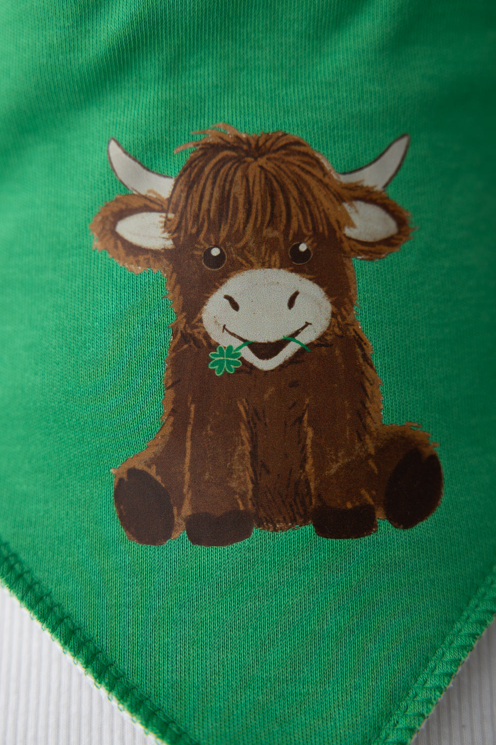 Highland Cow organic cotton DribbleBoo bandana bib