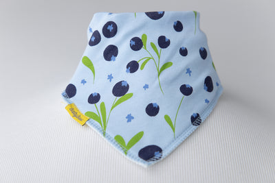Blue Blueberries Organic Cotton DribbleBoo Bandana bib