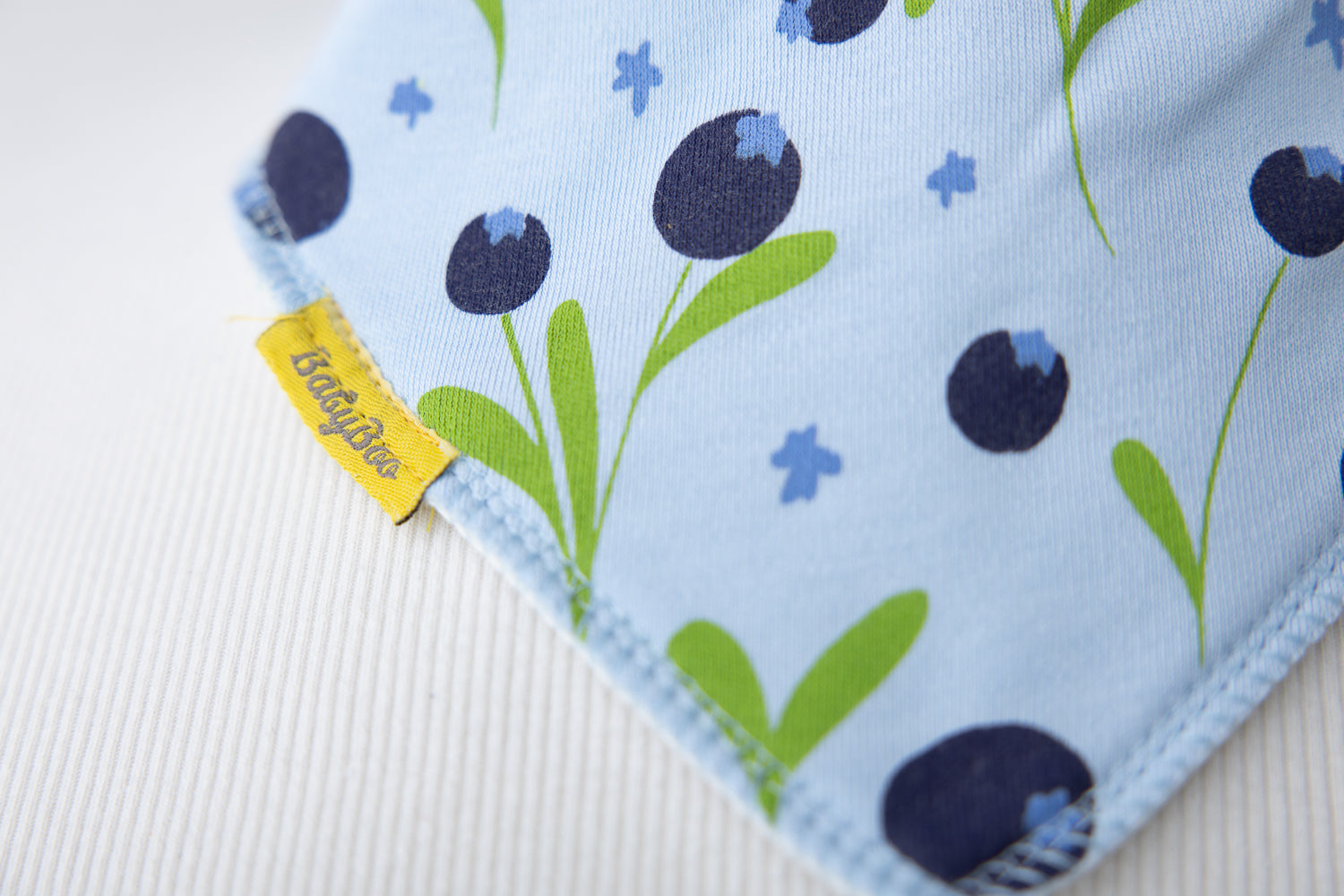 Blue Blueberries Organic Cotton DribbleBoo Bandana bib