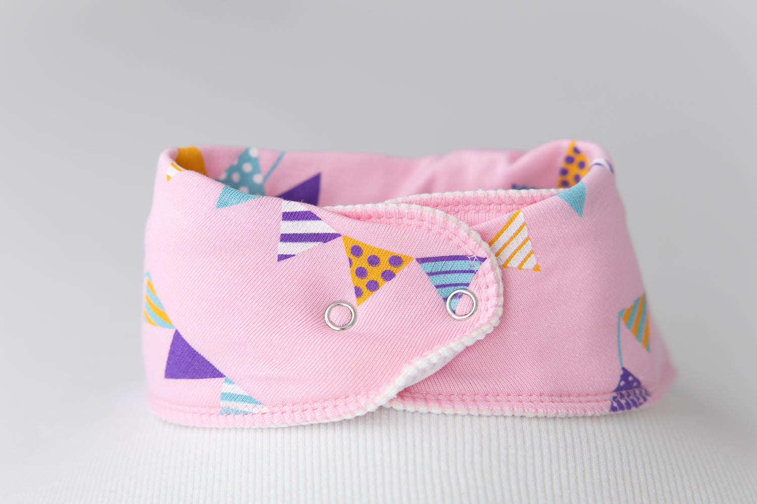 Pink Party Time Organic Cotton DribbleBoo Bandana bib
