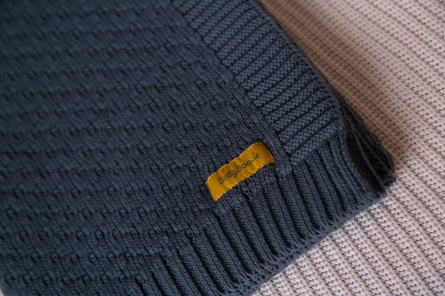 Indigo organic cotton honeycomb style BlankieBoo